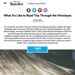 Conde Nast Traveler - Travel Story - What It's Like to Road Trip Through the Himalaya